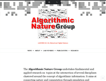Tablet Screenshot of algorithmicnature.org